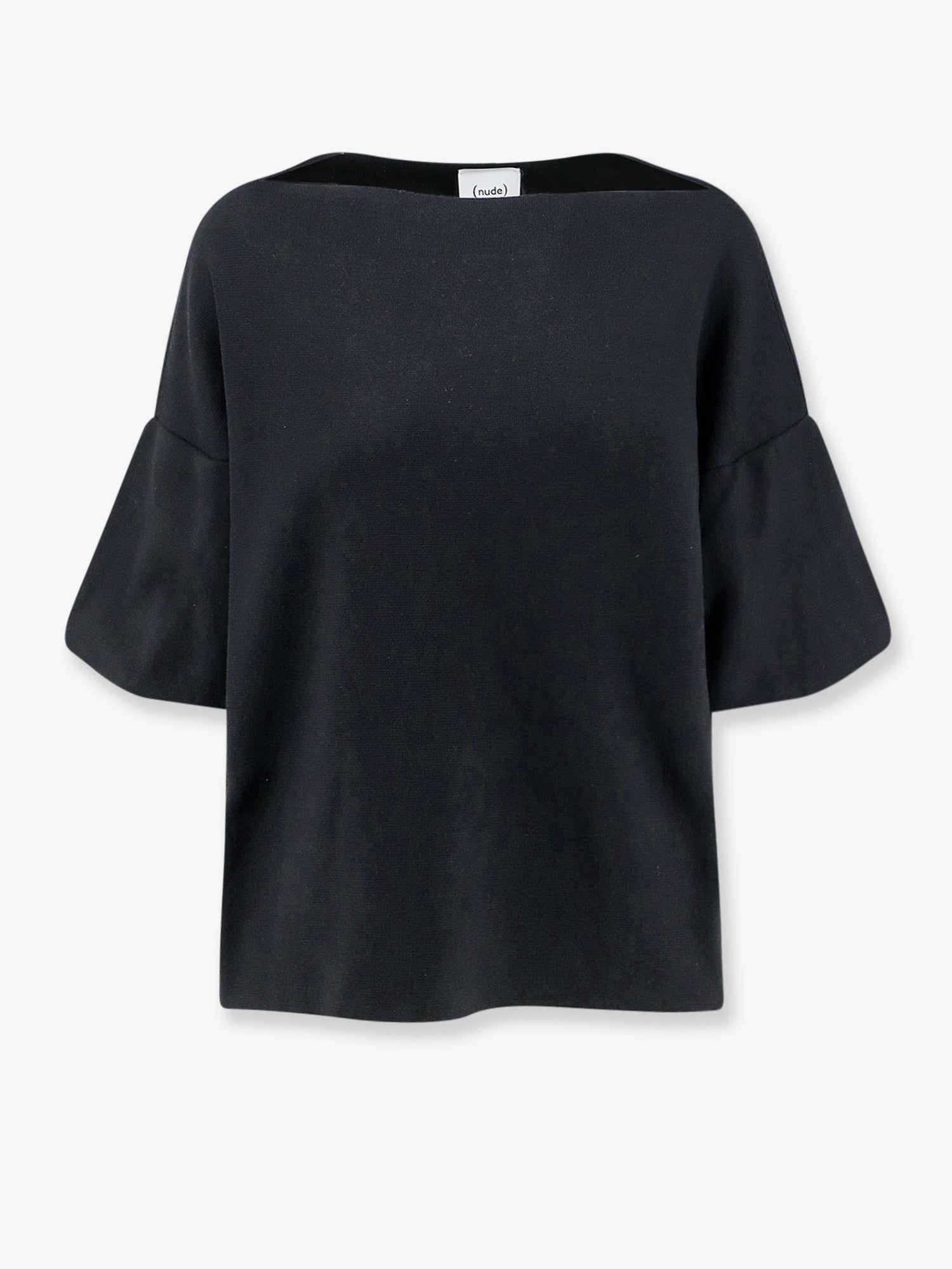 Nude Lucy Women's Wool Blend Boat Neck Sweater Black