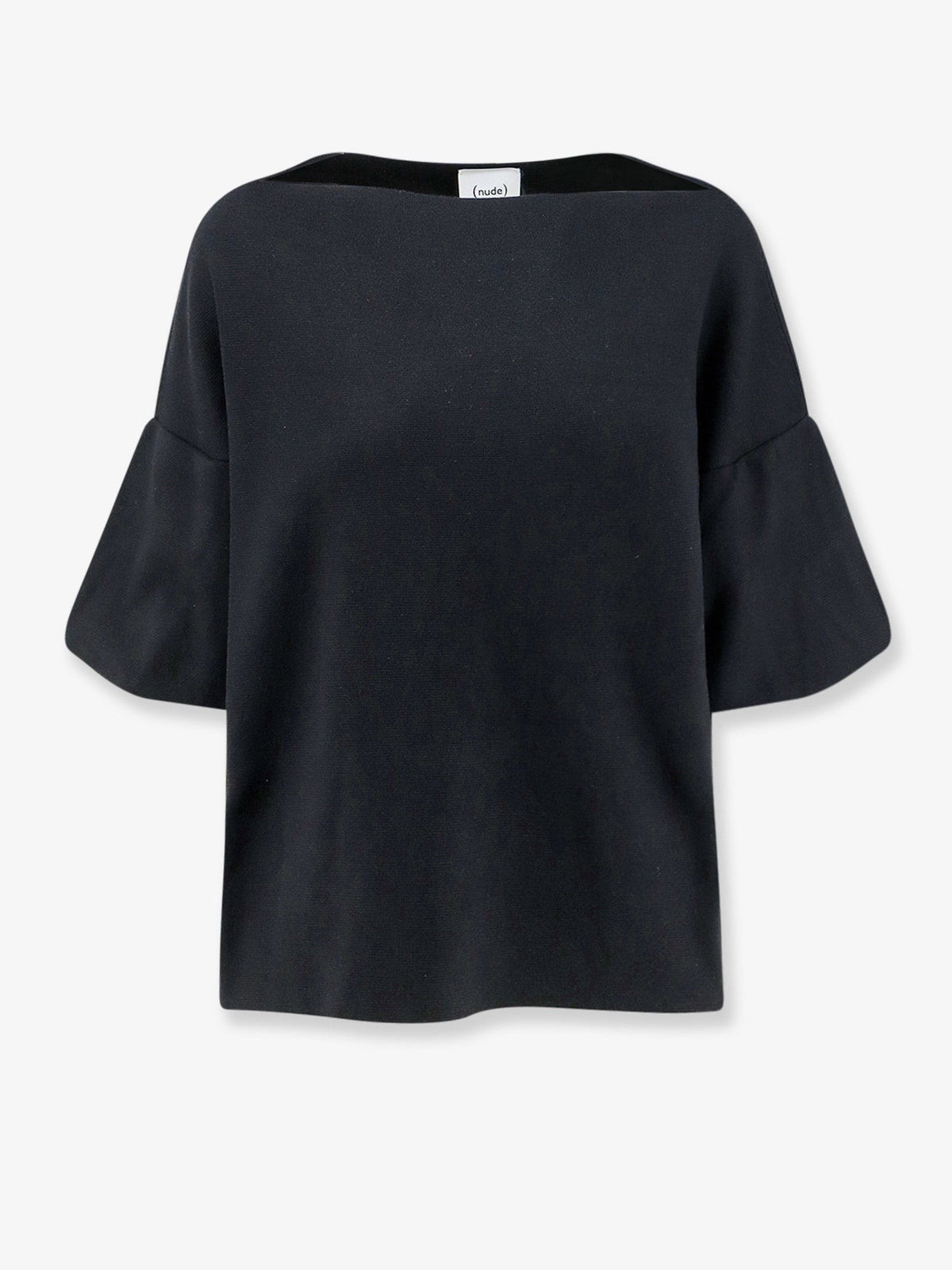 Nude Lucy Women's Wool Blend Boat Neck Sweater Black