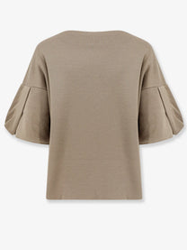 Nude Lucy Women's Wool Blend Boat Neck Sweater Beige