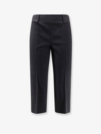 Tonywack Women's Wool Blend Capri Trousers Black