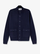 Alpha-Studio Men's Wool Blend Cardigan Blue