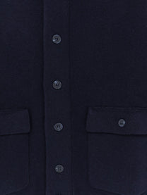 Alpha-Studio Men's Wool Blend Cardigan Blue