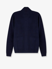 Alpha-Studio Men's Wool Blend Cardigan Blue