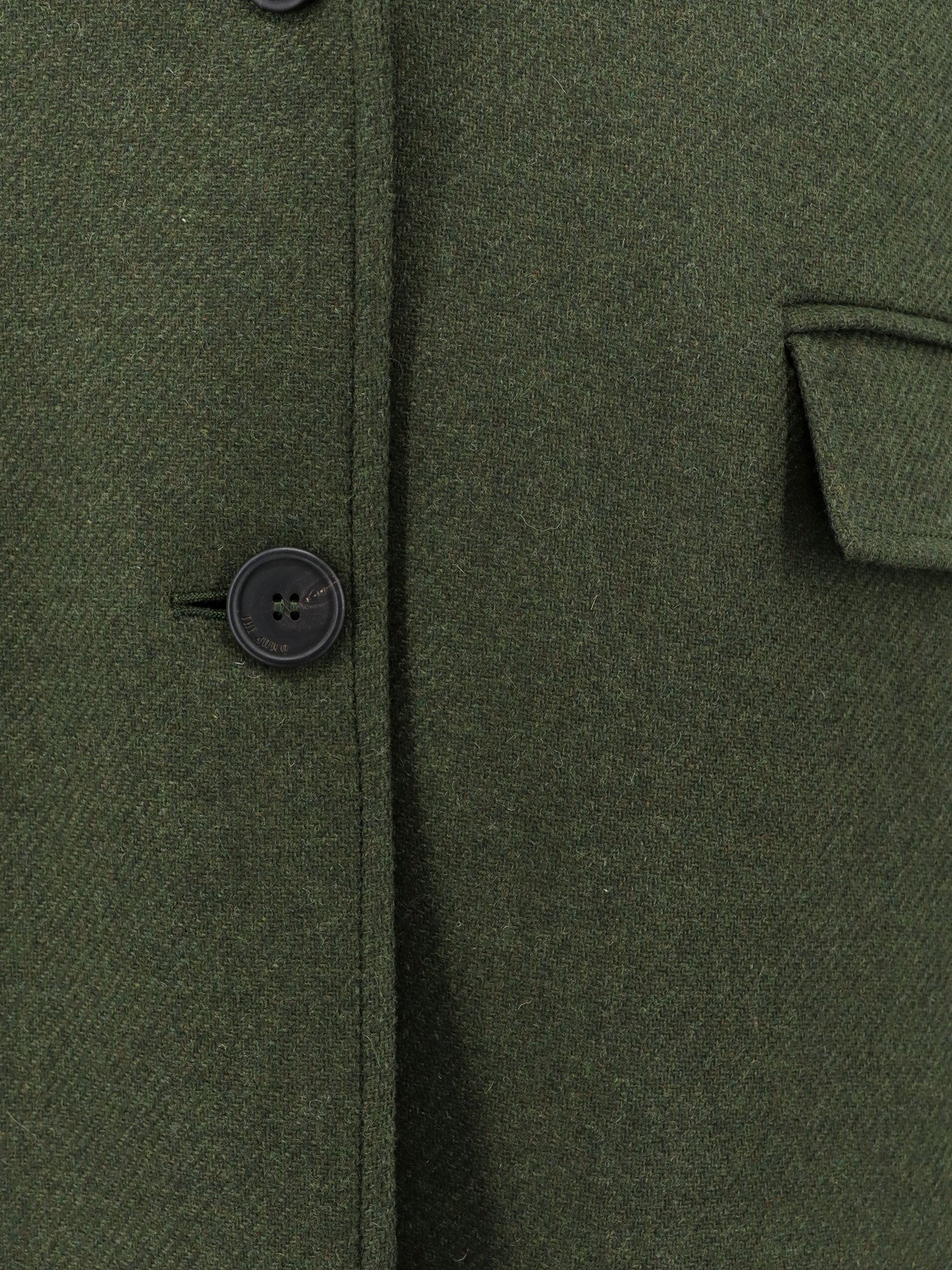 The Attico Women's Wool Blend Coat Green