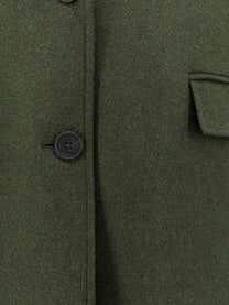 The Attico Women's Wool Blend Coat Green