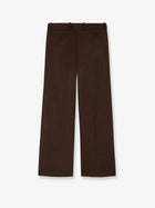 Walk In Paris Men's Wool Blend Flared Trousers Brown