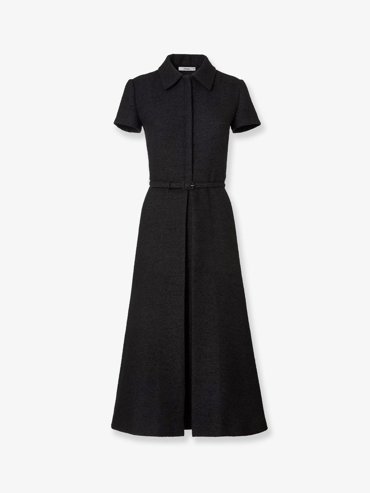 Fendi Women's Wool Blend Long Dress Black