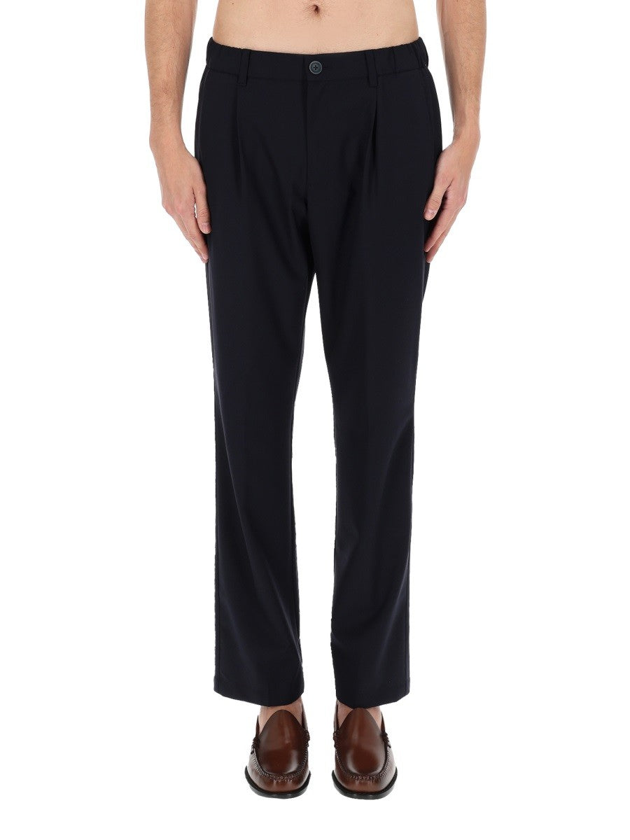 Herno Men's Wool Blend Pants Blue