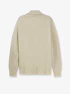 Alpha-Studio Men's Wool Blend Ribbed Collar Sweater White, view 2