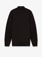 Alpha-Studio Men's Wool Blend Ribbed Collar Sweater Brown, view 2