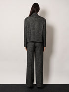 Dolce &amp; Gabbana Women's Wool Blend Striped Double Breasted Blazer Pattern, view 3