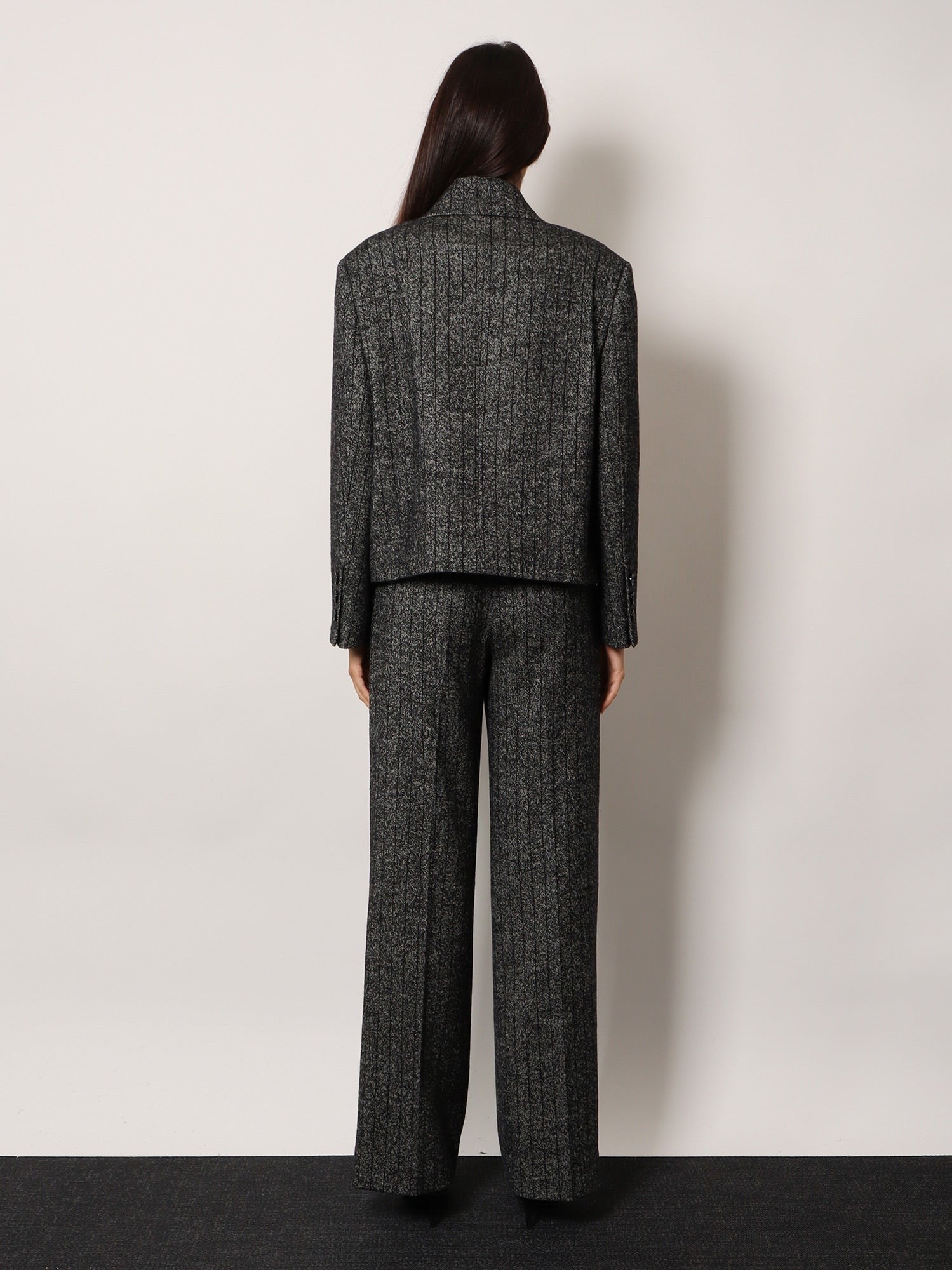 Dolce &amp; Gabbana Women's Wool Blend Striped Double Breasted Blazer Pattern