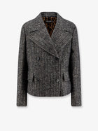 Dolce &amp; Gabbana Women's Wool Blend Striped Double Breasted Blazer Pattern