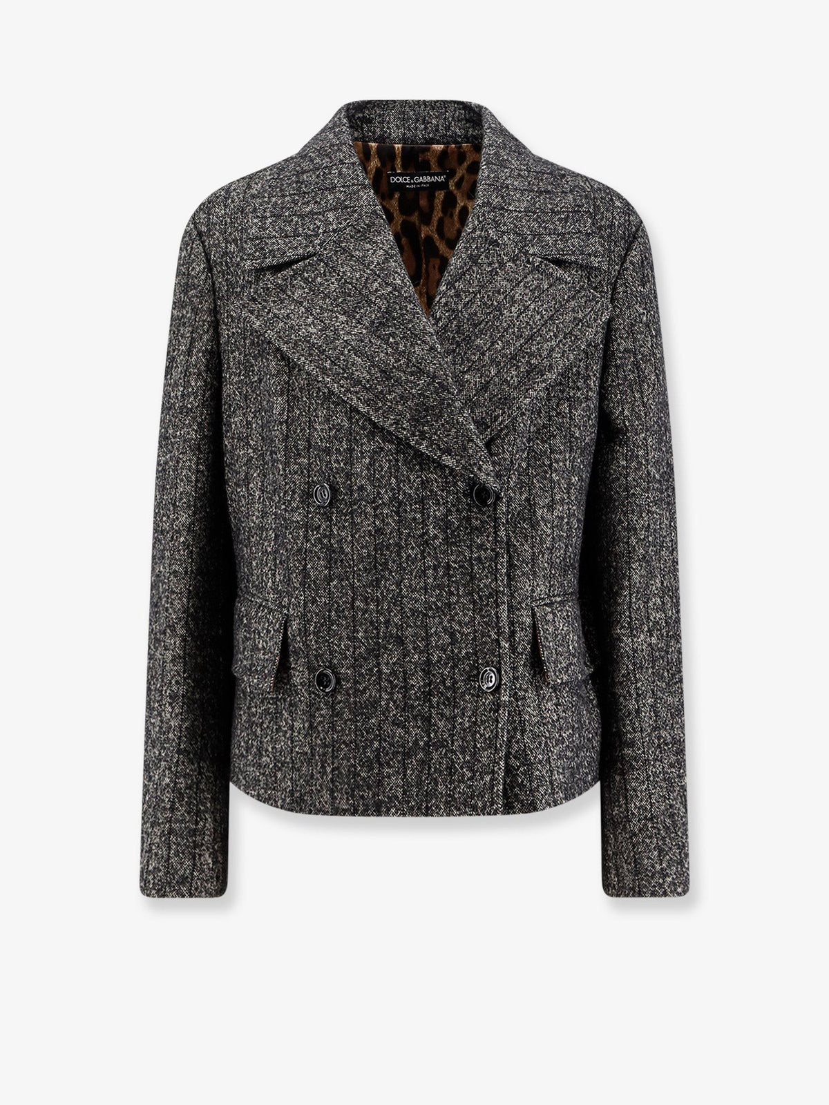 Dolce &amp; Gabbana Women's Wool Blend Striped Double Breasted Blazer Pattern