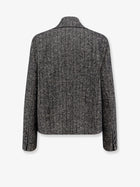 Dolce &amp; Gabbana Women's Wool Blend Striped Double Breasted Blazer Pattern, view 4