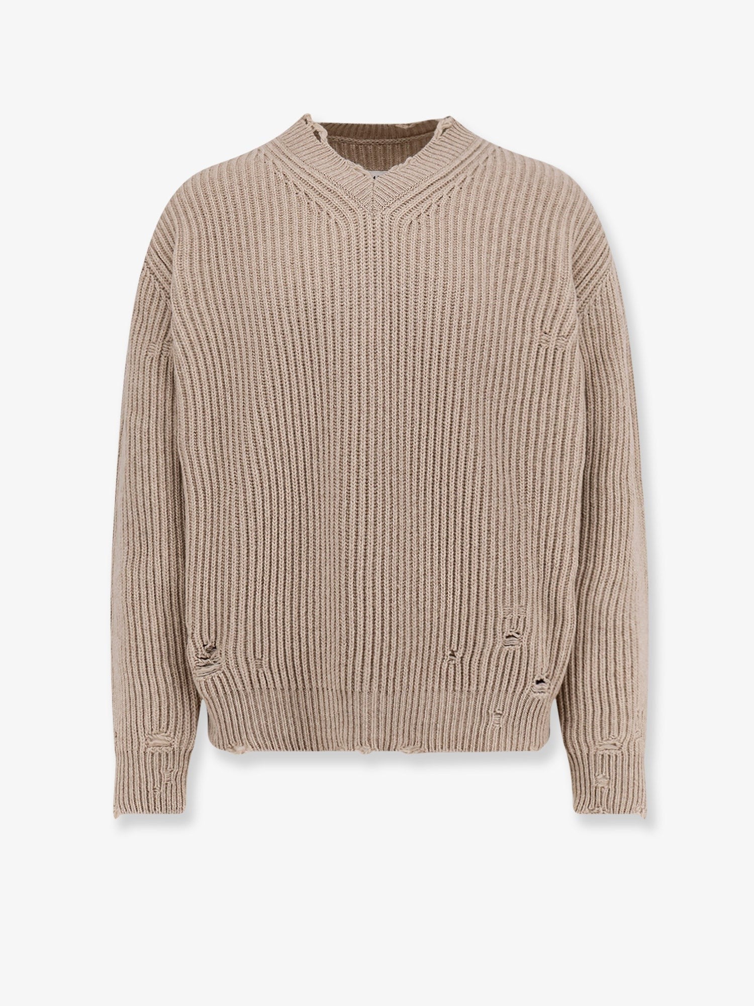 MM6 Maison Margiela Men's Wool Blend Sweater Beige