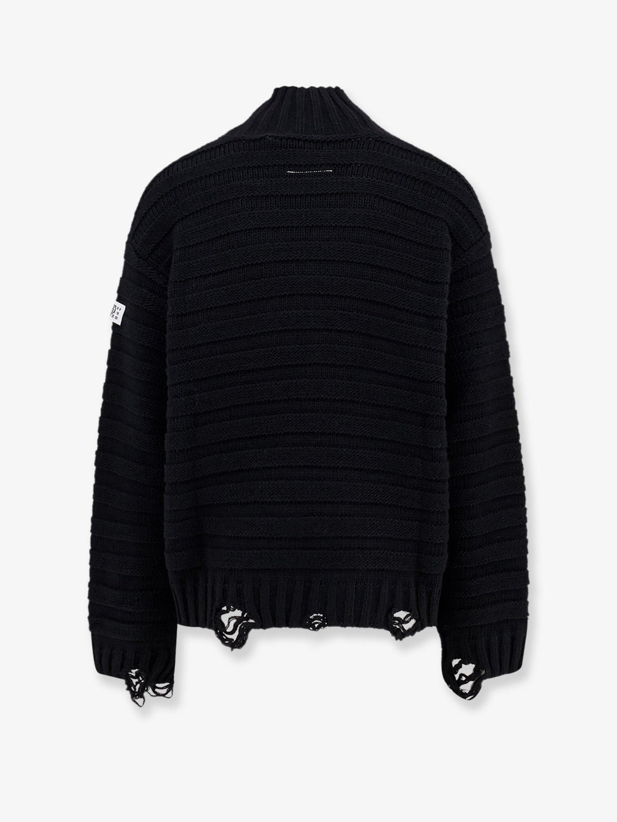 MM6 Maison Margiela Men's Wool Blend Sweater Black, view 2