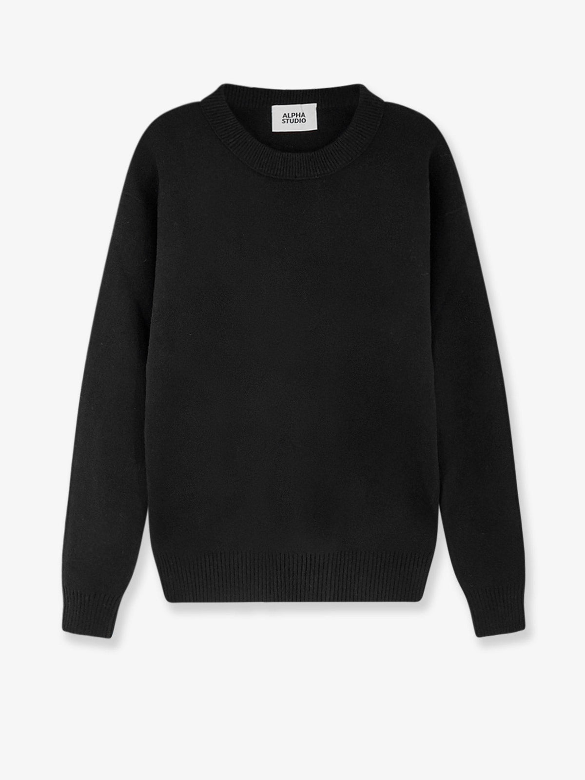 Alpha-Studio Men's Wool Blend Sweater Black