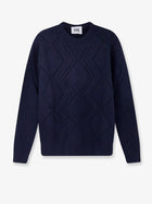 Alpha-Studio Men's Wool Blend Sweater Blue