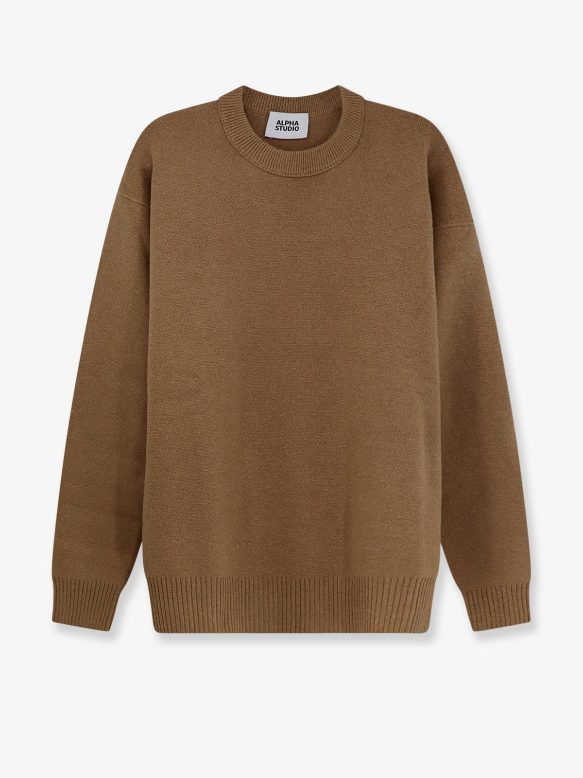 Alpha-Studio Men's Wool Blend Sweater Beige