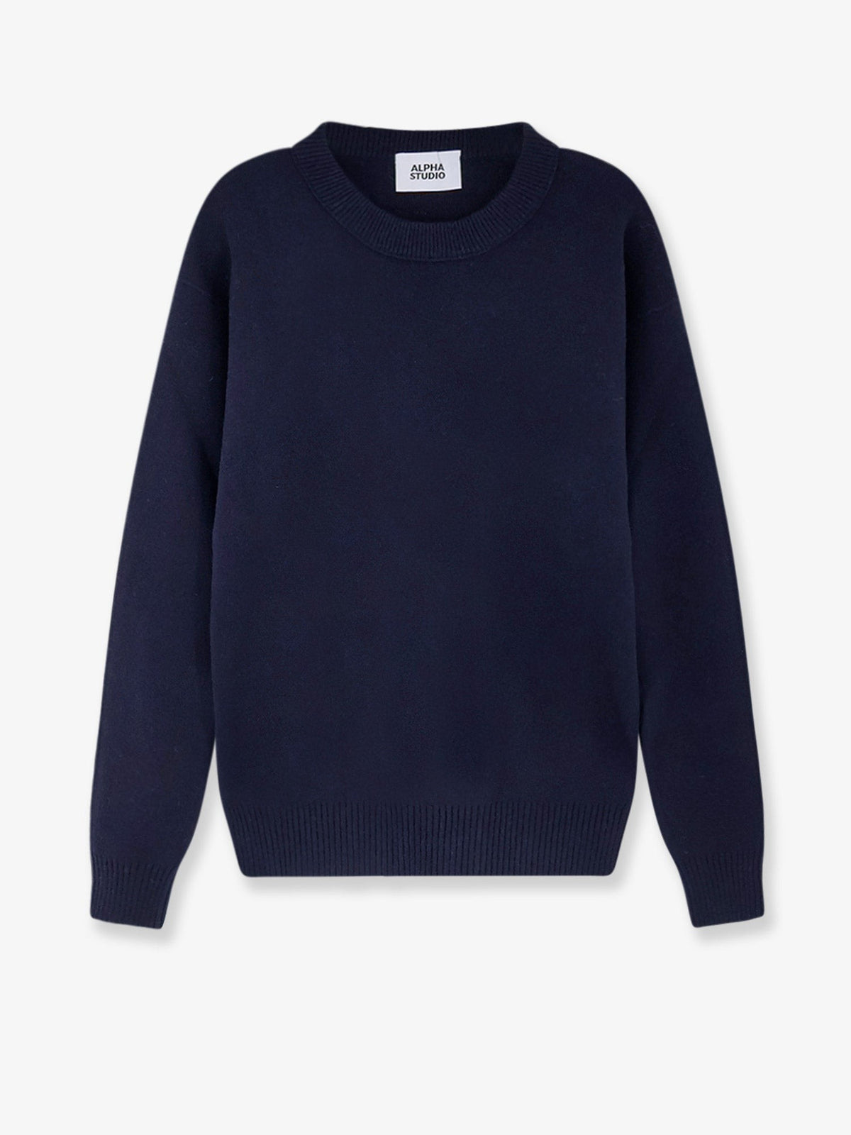 Alpha-Studio Men's Wool Blend Sweater Blue