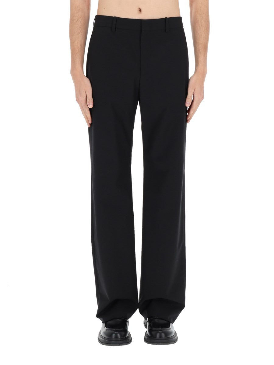 Gucci Men's Wool Blend Tailored Pants Black