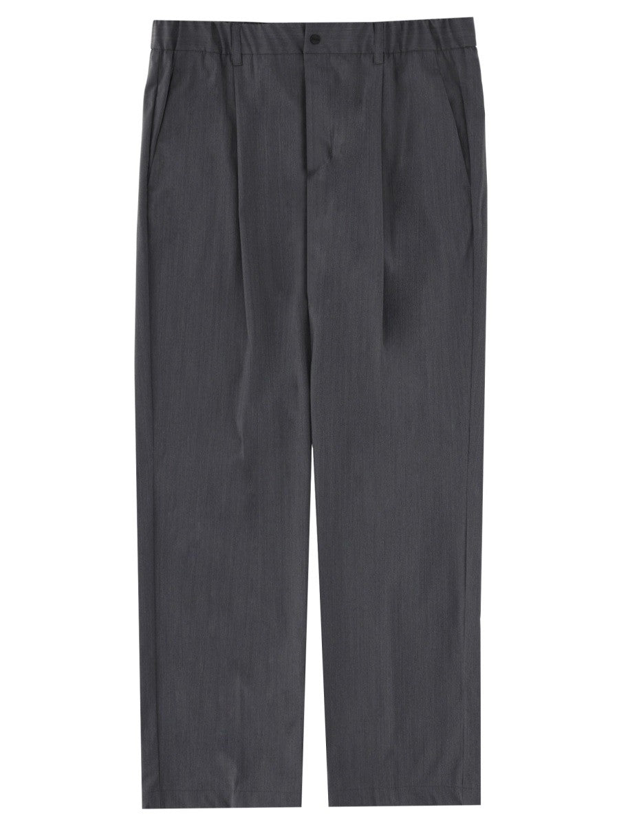 Herno Men's Wool Blend Tailored Pants Grey Herno