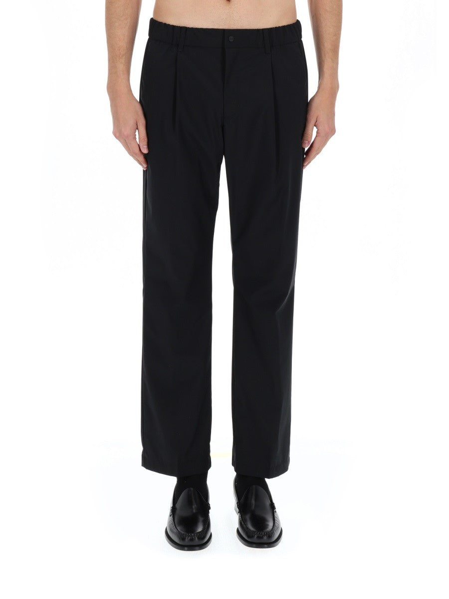 Herno Men's Wool Blend Tailored Pants Black