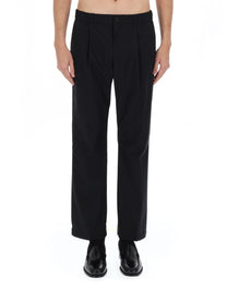 Herno Men's Wool Blend Tailored Pants Black