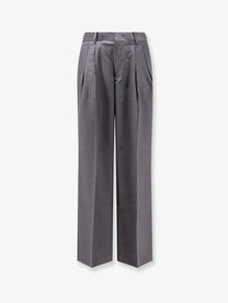 Tonywack Men's Wool Blend Trousers Grey