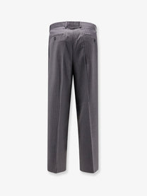 Tonywack Men's Wool Blend Trousers Grey