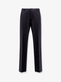 Moncler Men's Wool Blend Trousers Blue