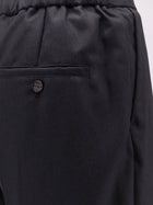 Hevò Men's Wool Blend Trousers Black