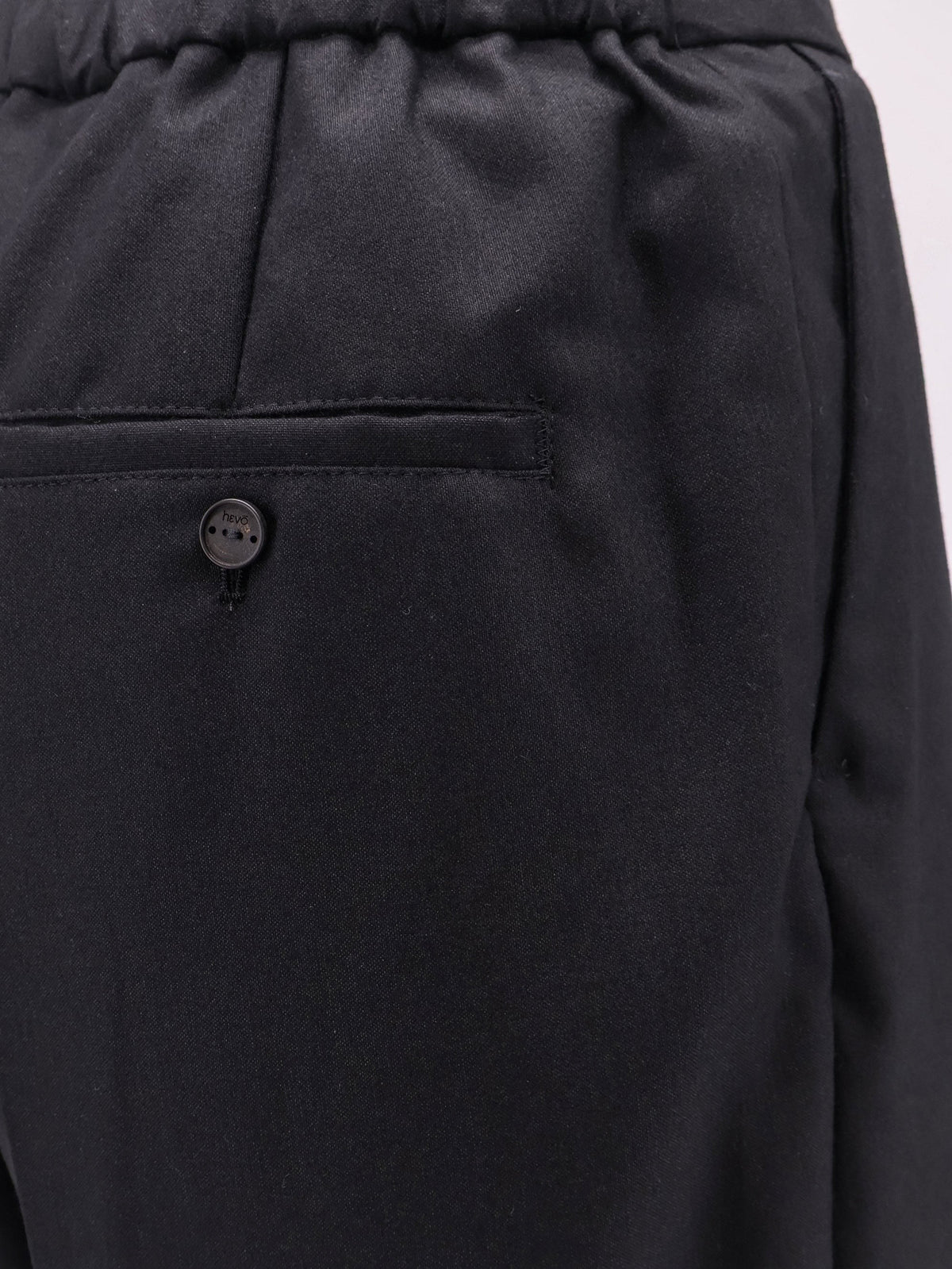 Hevò Men's Wool Blend Trousers Black