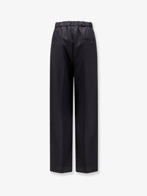 Hevò Men's Wool Blend Trousers Black
