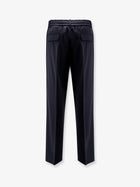 Moncler Men's Wool Blend Trousers Blue, view 4