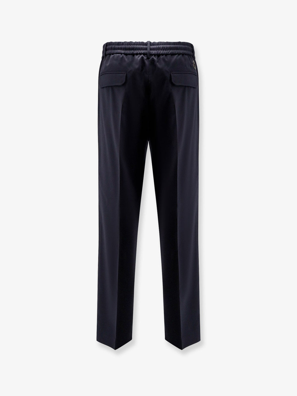 Moncler Men's Wool Blend Trousers Blue, view 4