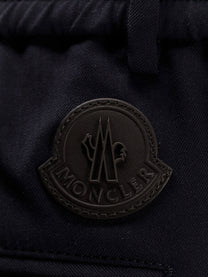Moncler Men's Wool Blend Trousers Blue