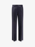 Tonywack Unisex Wool Blend Unisex Pinstriped Trousers Blue