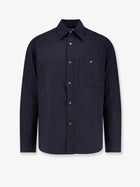 Tonywack Unisex Wool Blend Unisex Striped Shirt Blue