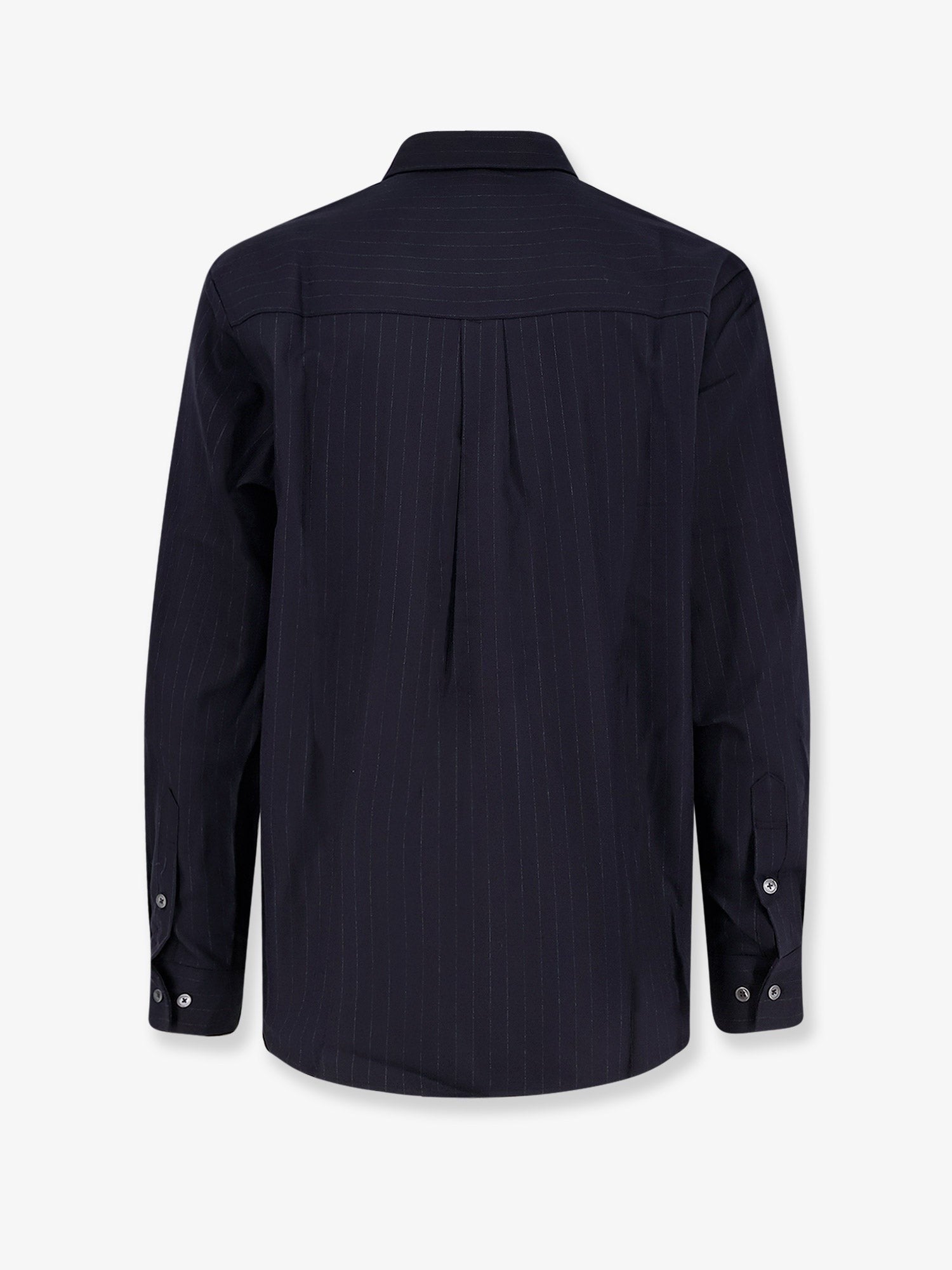 Tonywack Unisex Wool Blend Unisex Striped Shirt Blue