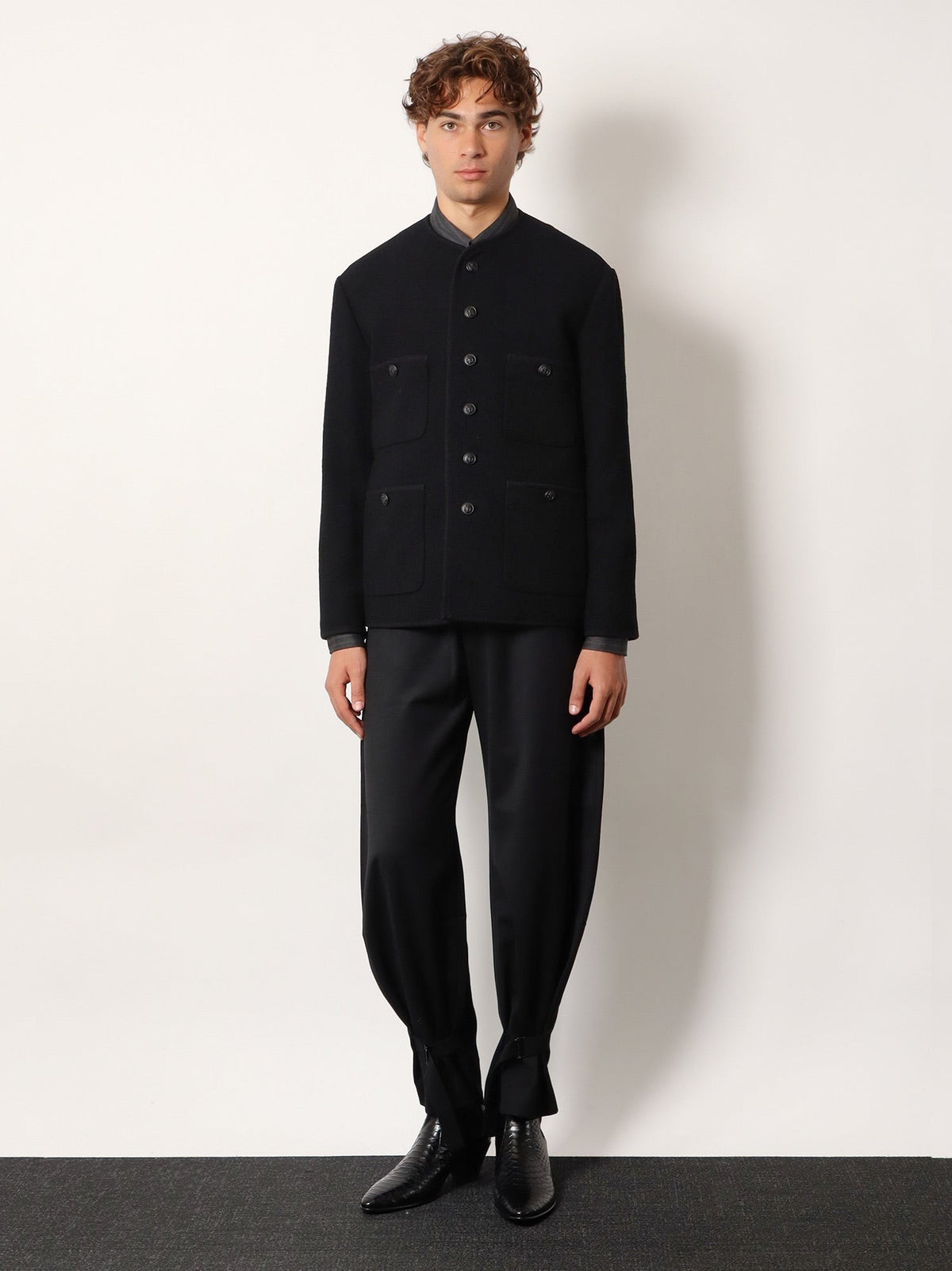 Tonywack Unisex Wool Blend Unisex Trousers Black