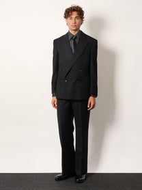 Tonywack Men's Wool Blend Unisex Trousers Black