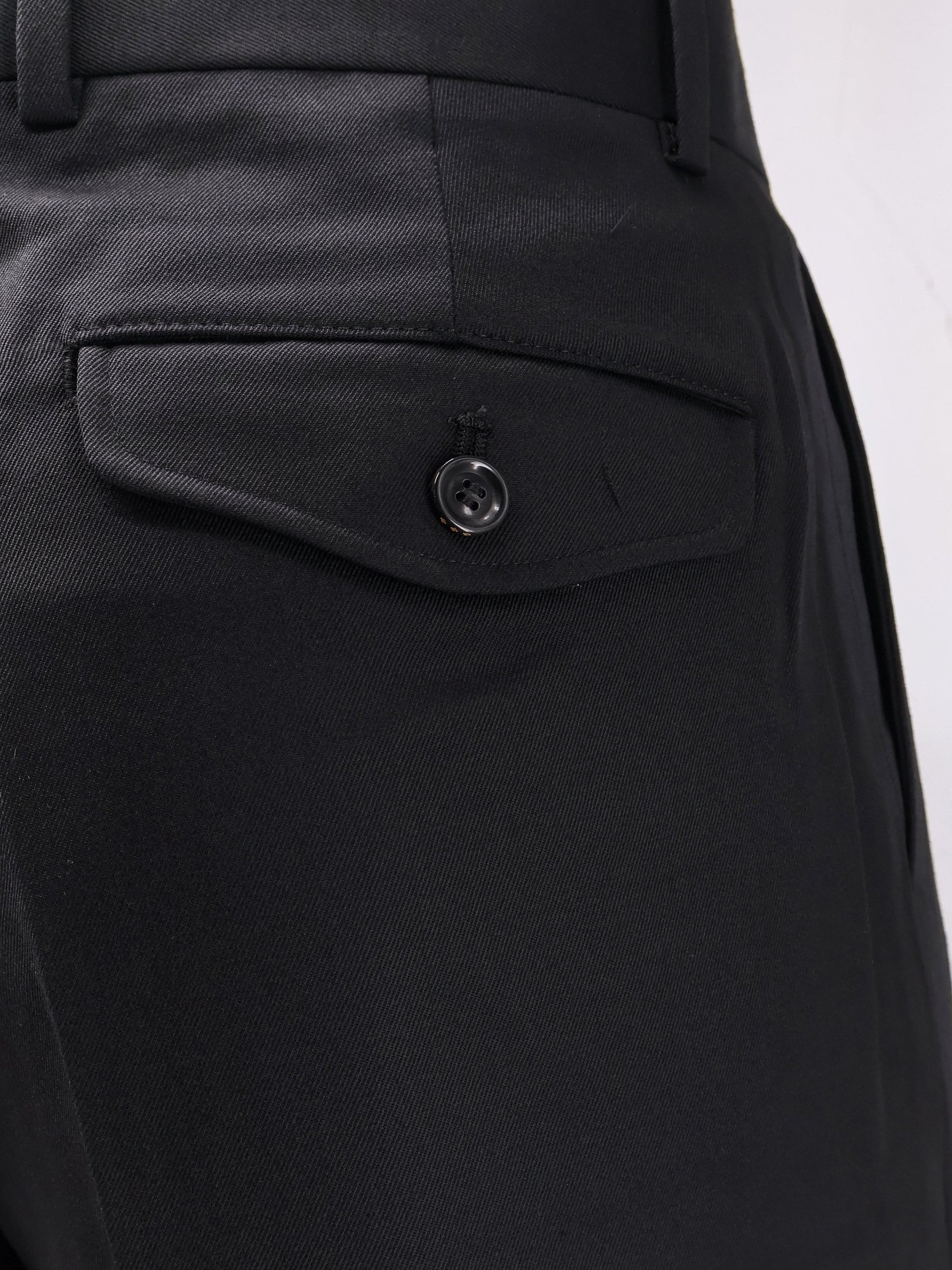 Tonywack Men's Wool Blend Unisex Trousers Black