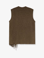 MM6 Maison Margiela Men's Wool Blend Vest Black, view 2
