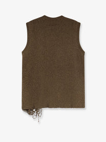 MM6 Maison Margiela Men's Wool Blend Vest Black