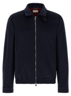 Brunello Cucinelli Wool Bomber Beaver Blue