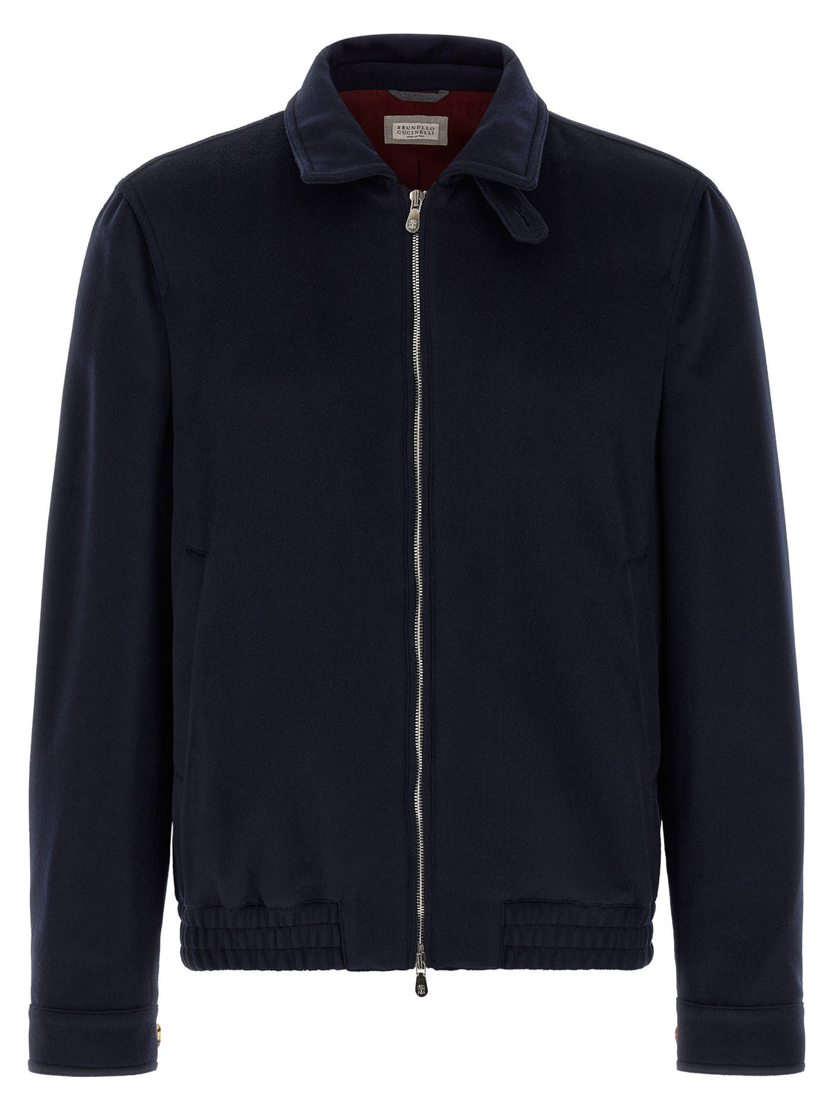 Brunello Cucinelli Wool Bomber Beaver Blue