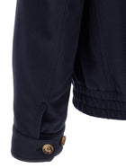 Brunello Cucinelli Wool Bomber Beaver Blue, view 4
