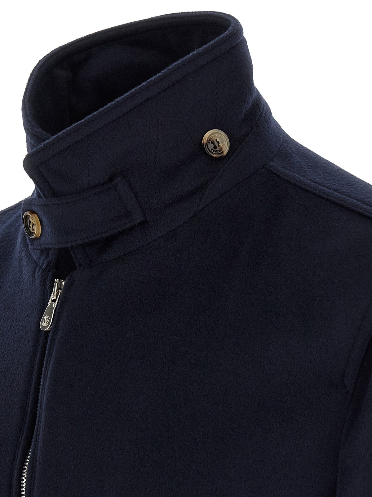 Brunello Cucinelli Wool Bomber Beaver Blue, view 5